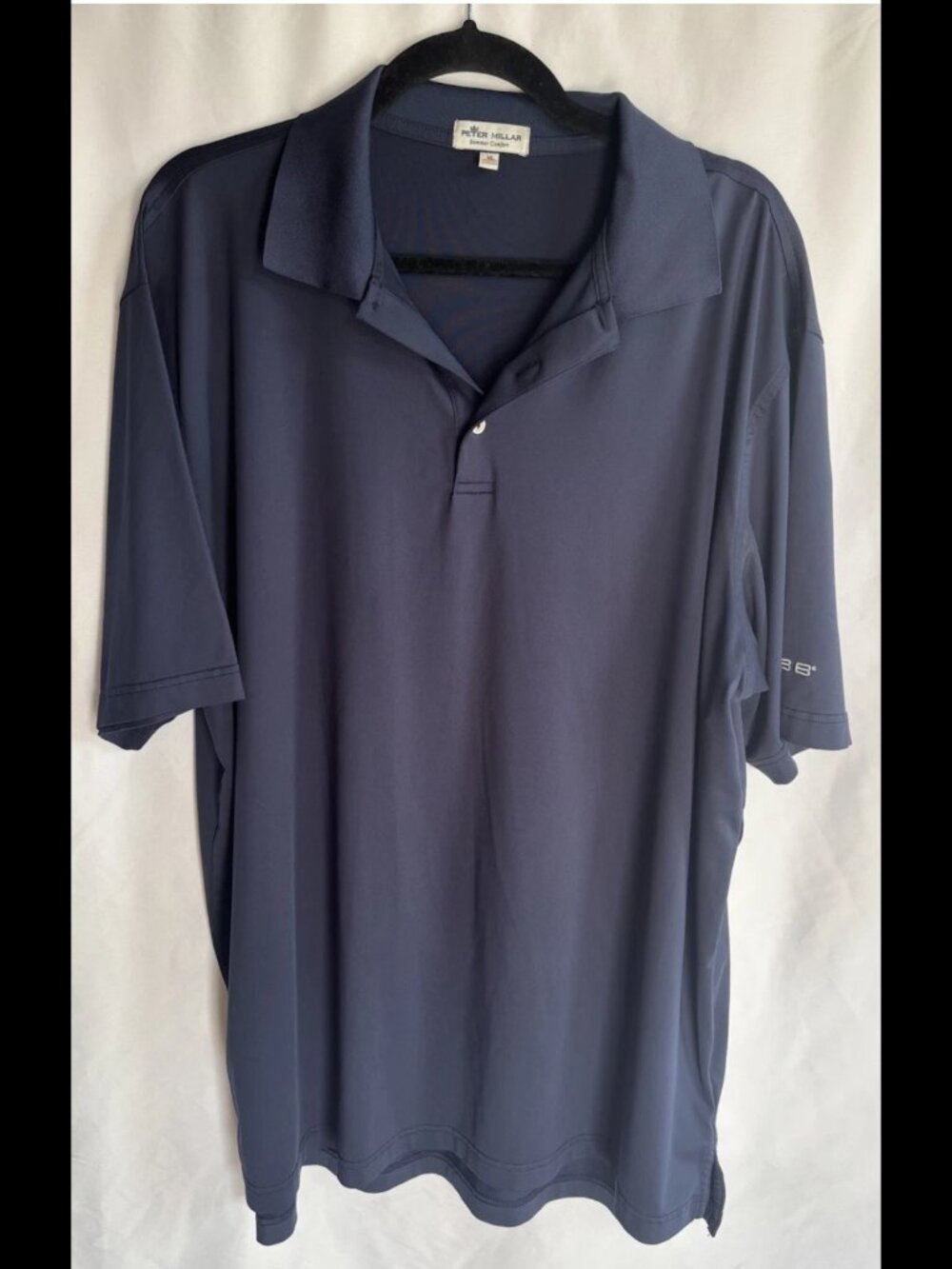 Peter Millar Summer Comfort Polo Shirt Mens XL Navy Blue Golf Performance